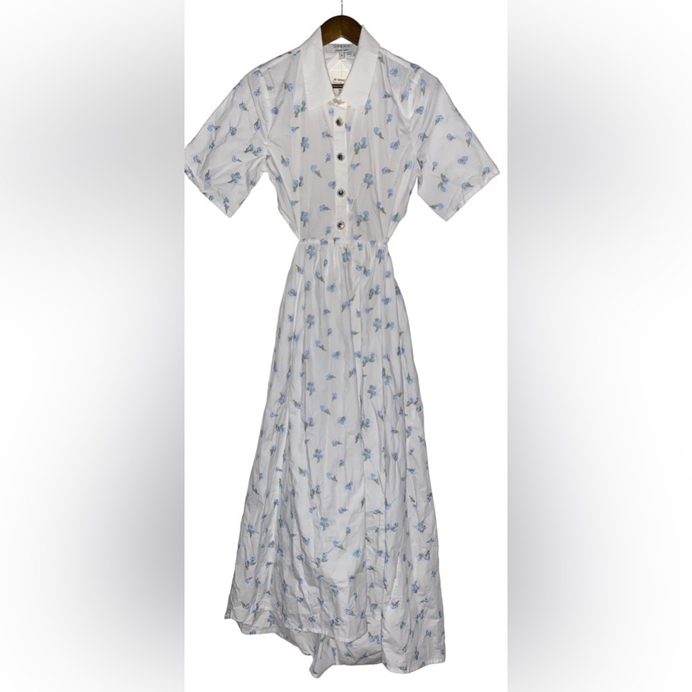 Urban Outfitters Sister‎ Jane Women Lapris Shell Embroidered Shirtdress Midi NEW